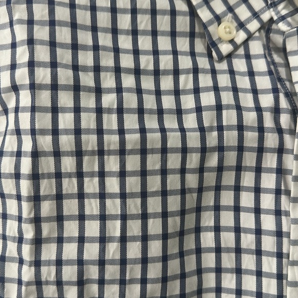 Peter Millar Crown Soft Blue Windowpane Performance button-up, XL - Picture 2 of 4